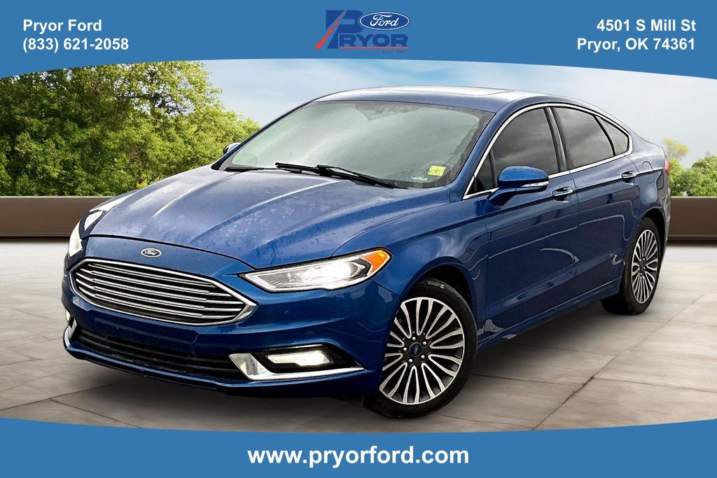 Lightning Blue 2018 Ford Fusion Titanium AWD Sedan All-Wheel Drive 6-Speed Automatic