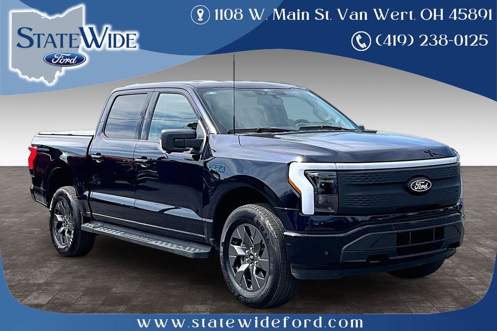 Blue Metallic 2025 Ford F-150 Lightning Flash SuperCrew AWD Pickup Truck All-Wheel Drive Automatic