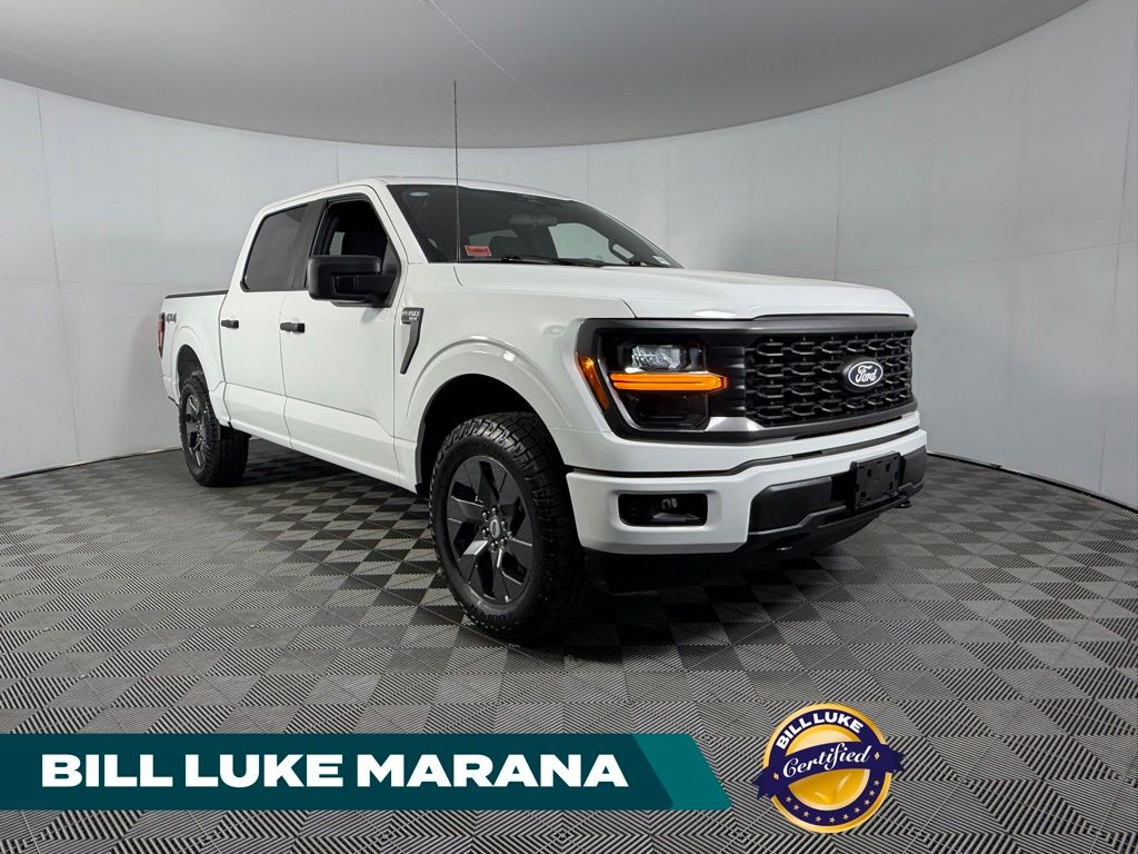 Oxford White 2025 Ford F-150 STX SuperCrew 4WD Pickup Truck Four-Wheel Drive Automatic