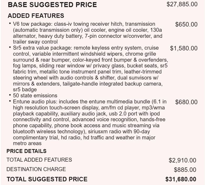 2014 Toyota Tacoma Base 38