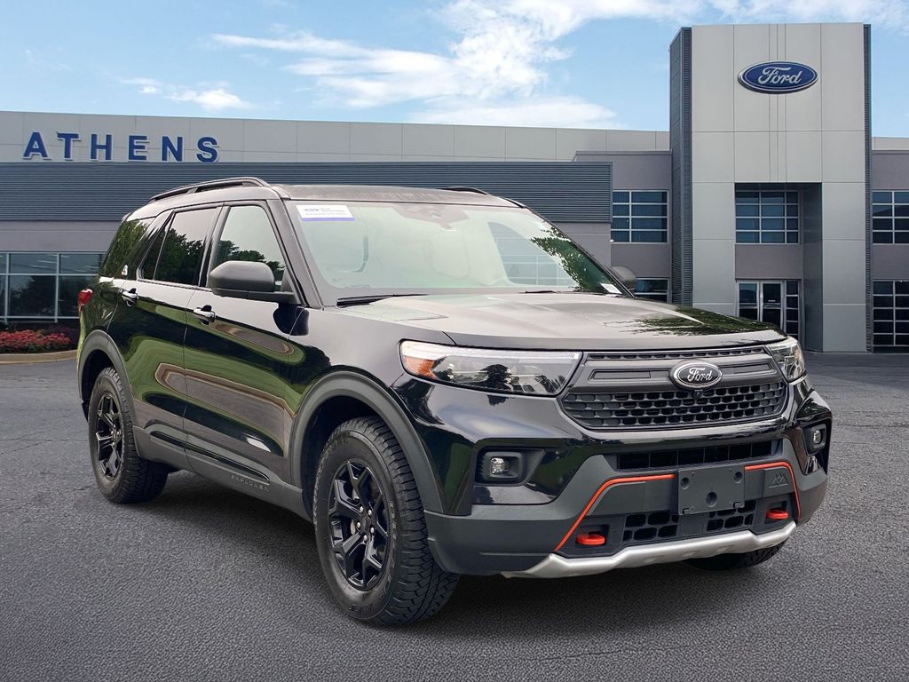 Black Metallic 2022 Ford Explorer SUV / Crossover All-Wheel Drive Automatic