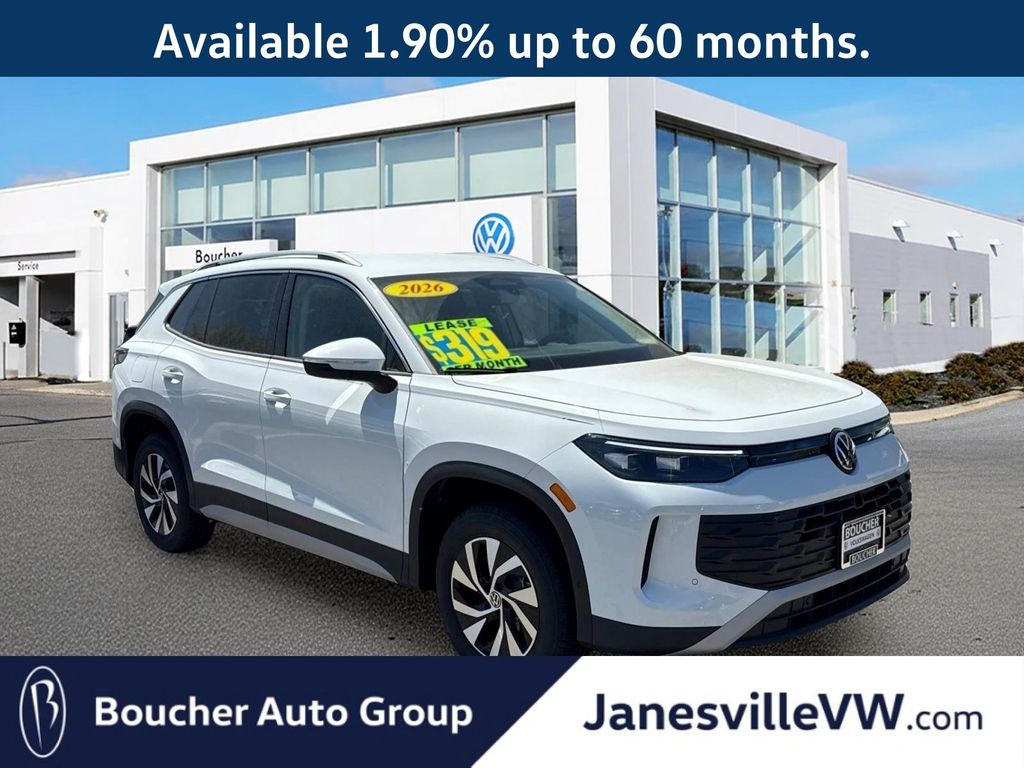 Pure White 2026 Volkswagen Tiguan SUV / Crossover All-Wheel Drive 8-Speed Automatic