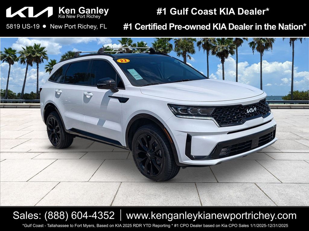 Glacial White Pearl 2022 Kia Sorento SX AWD SUV / Crossover All-Wheel Drive 8-Speed Dual Clutch