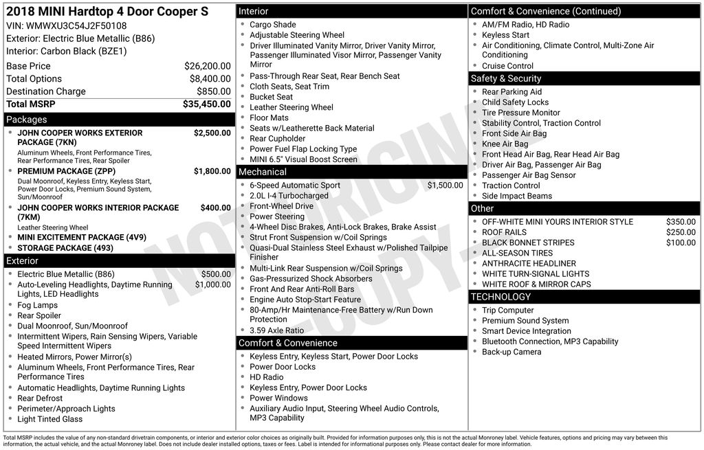 Certified Used 2018 Blue MINI Base image 5