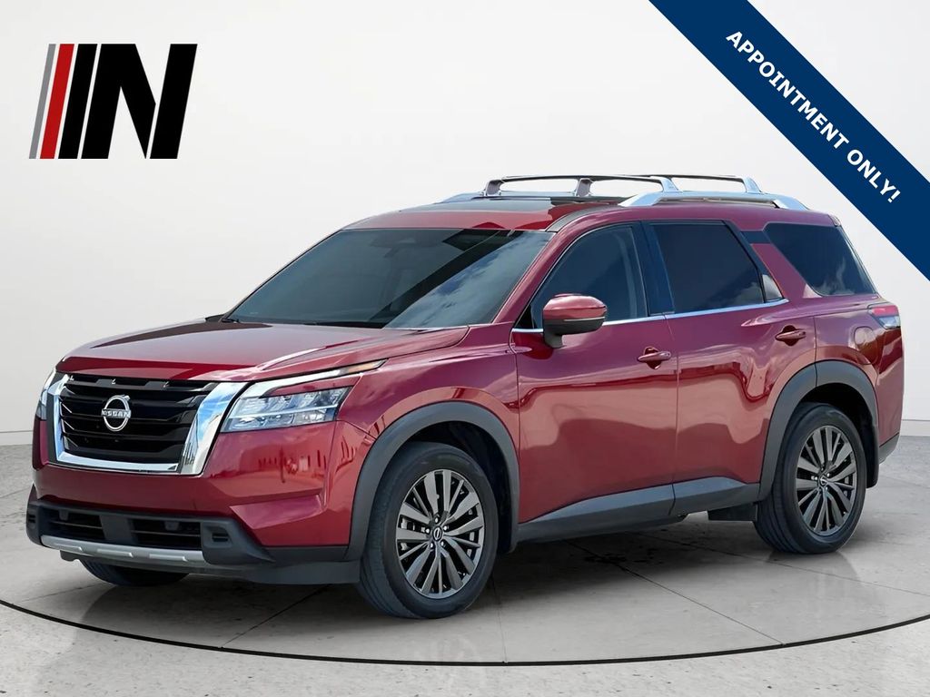 Red (Scarlet Ember Tintcoat) 2023 Nissan Pathfinder SUV / Crossover All-Wheel Drive 9-Speed Automatic