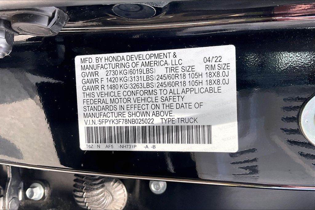 Used 2022 Honda Ridgeline Truck