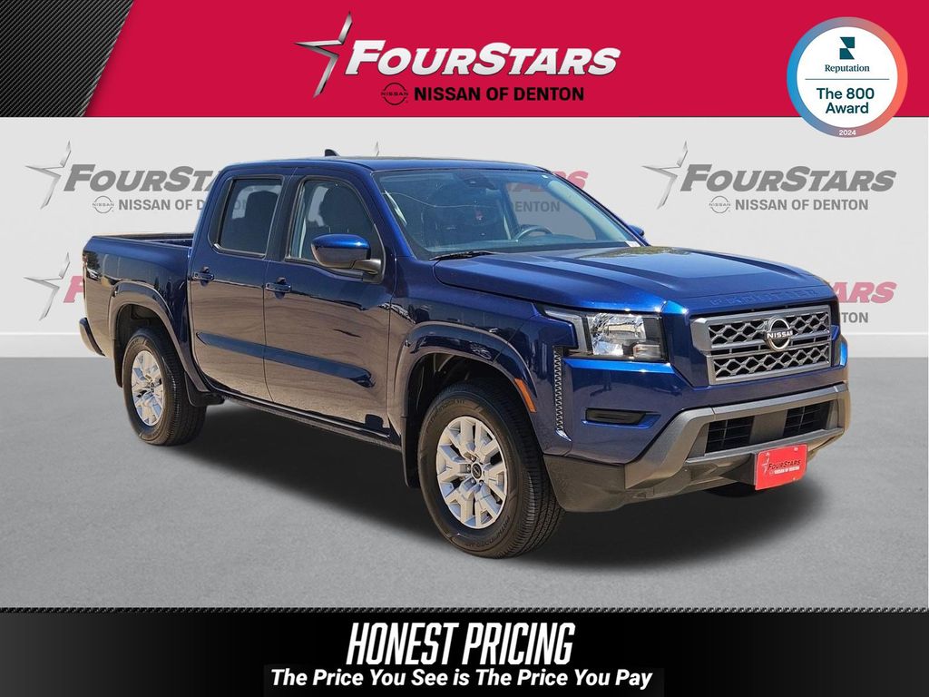 Deep Blue Pearl 2022 Nissan Frontier Pickup Truck 4X2 9-Speed Automatic