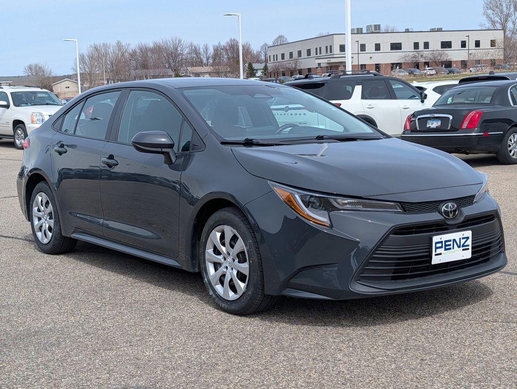 Gray 2024 Toyota Corolla LE FWD Sedan Front-Wheel Drive Continuously Variable Transmission