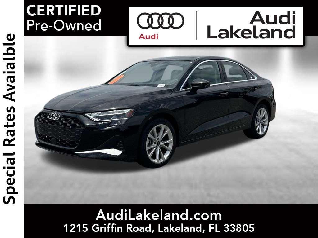 Black Metallic 2025 Audi A3 Sedan All-Wheel Drive 7-Speed Automatic