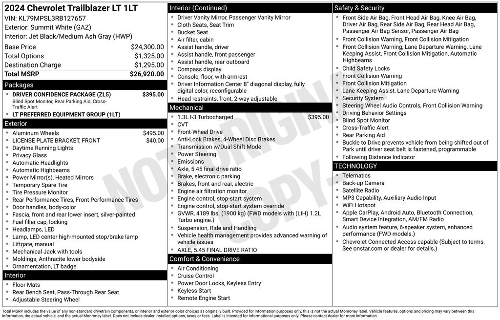 Used Car 2024 Chevrolet Trailblazer  Lt For Sale Under $20,000 In Austin, Texas