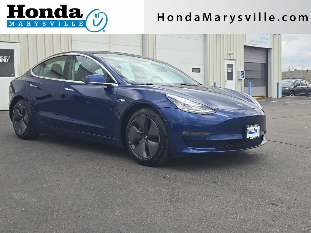 Deep Blue Metallic 2020 Tesla Model 3 Long Range AWD Sedan All-Wheel Drive 1-Speed Automatic