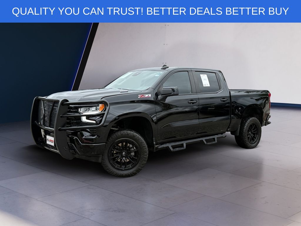 Black 2023 Chevrolet Silverado 1500 Pickup Truck Four-Wheel Drive Automatic