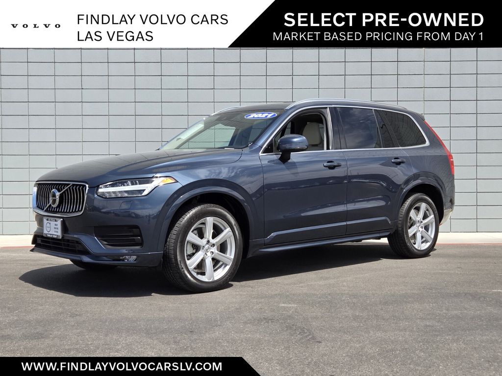 Denim Blue Metallic 2021 Volvo XC90 T6 Momentum 7-Passenger AWD SUV / Crossover All-Wheel Drive Automatic