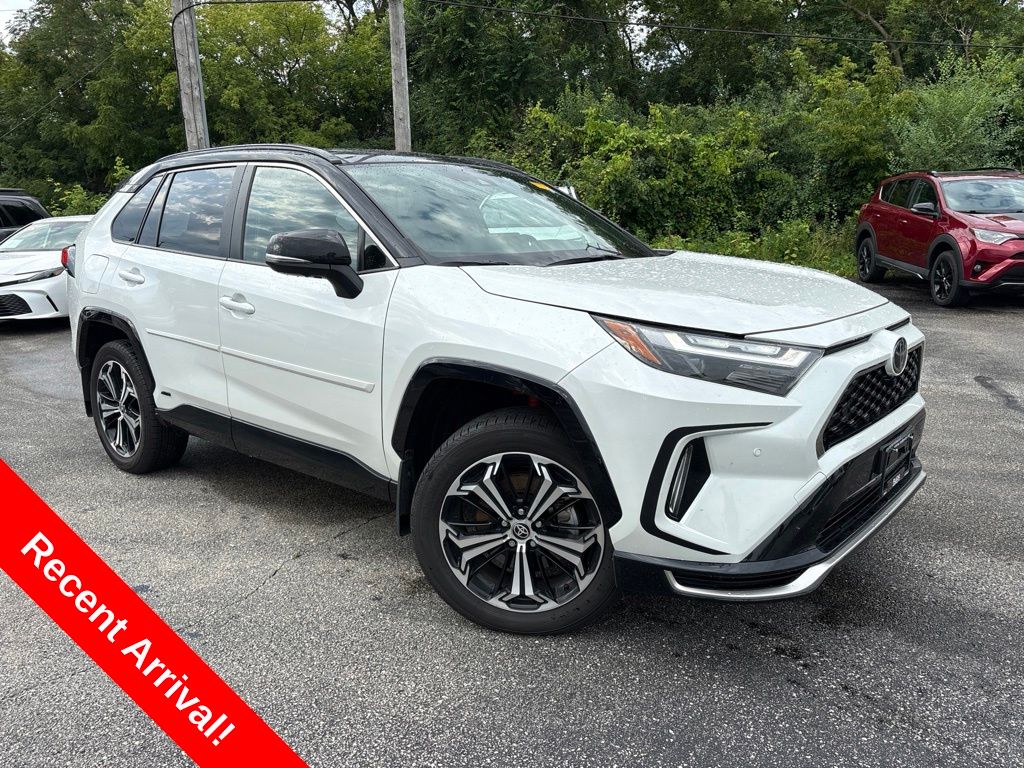 Wind Chill Pearl/Midnight Black Metallic 2025 Toyota RAV4 Plug-in Hybrid SUV / Crossover All-Wheel Drive Continuously Variable Transmission