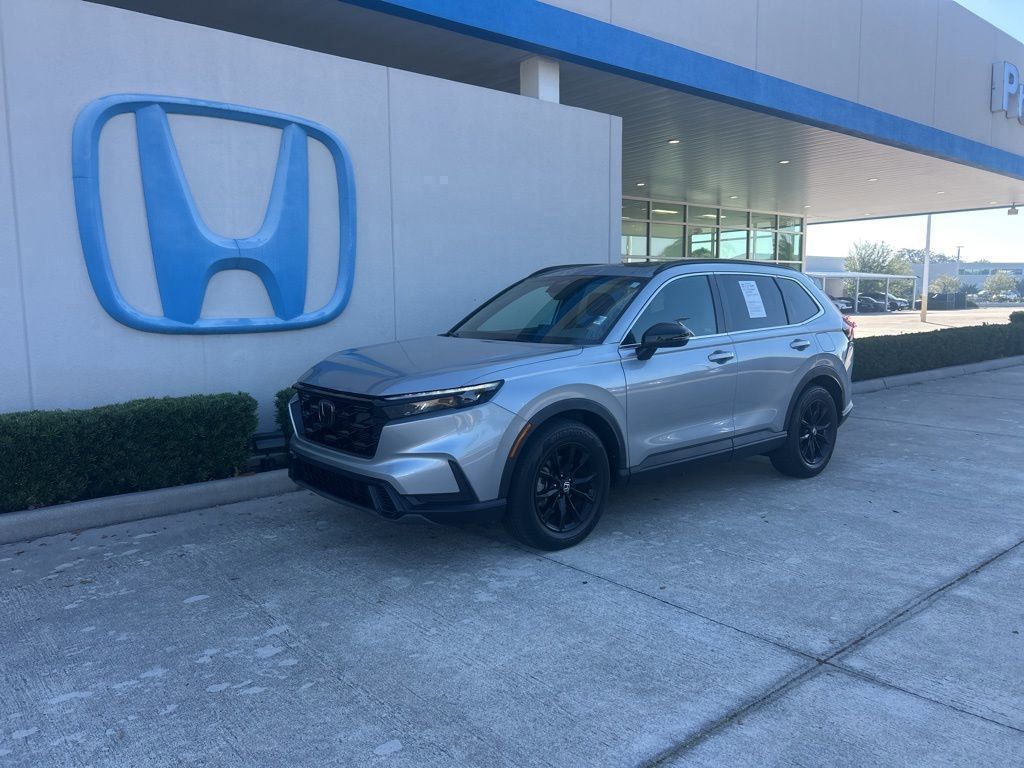 Silver 2023 Honda CR-V Hybrid Sport FWD SUV / Crossover Front-Wheel Drive Continuously Variable Transmission