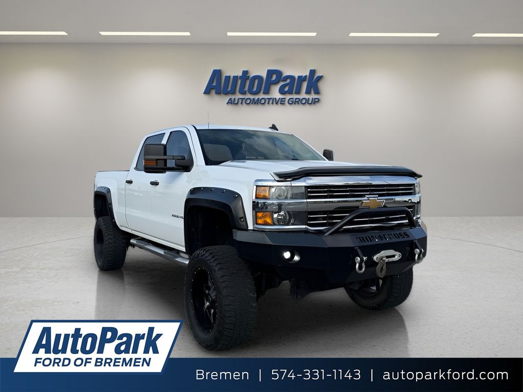 Summit White 2015 Chevrolet Silverado 2500HD Work Truck Crew Cab 4WD Pickup Truck Four-Wheel Drive 6-Speed Automatic