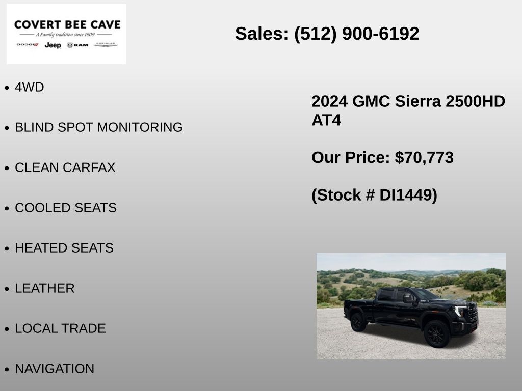 Used Car 2024 Gmc Sierra 2500hd  At4 For Sale Under $80,000 In Austin, Texas