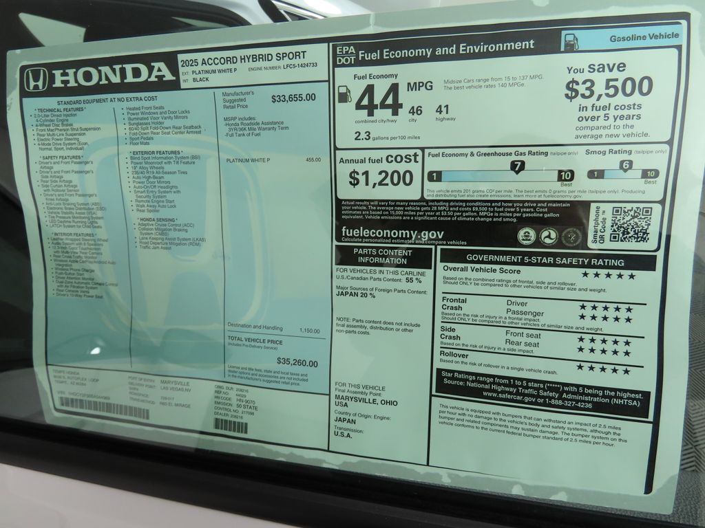2025 Honda Accord Sport 9
