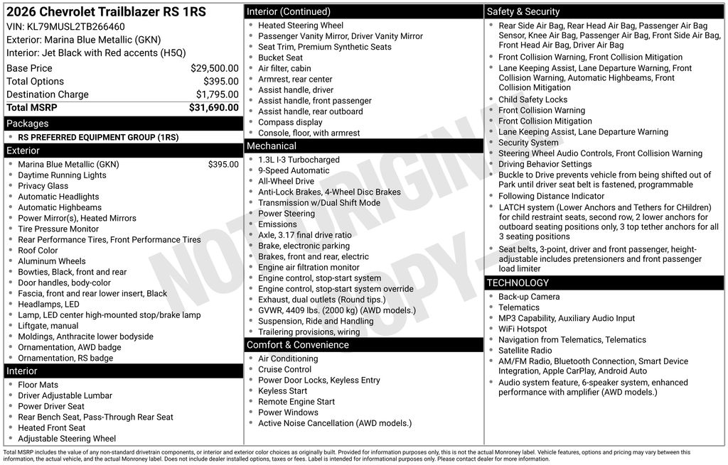 2026 Chevrolet TrailBlazer RS - Image 3