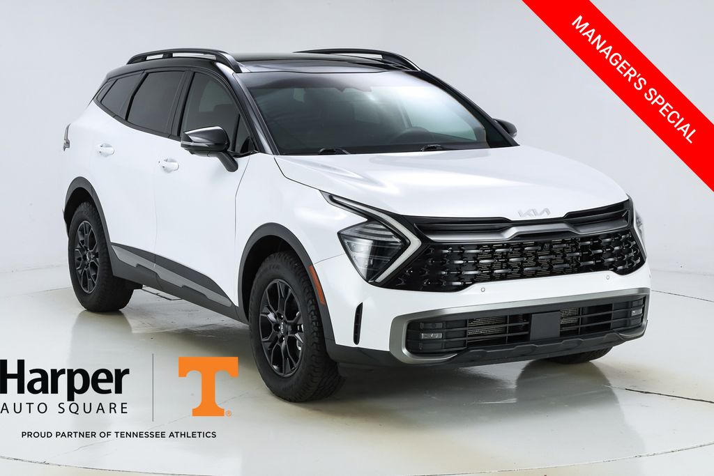Glacier White Pearl/Ebony Black Roof 2024 Kia Sportage SUV / Crossover All-Wheel Drive 8-Speed Automatic