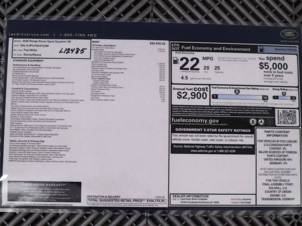 Thumbnail: 2025 Land Rover Range Rover Sport - 9