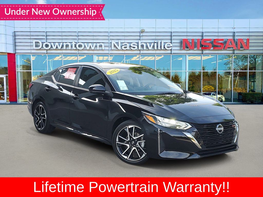 Super Black 2025 Nissan Sentra Sedan Front-Wheel Drive Continuously Variable Transmission