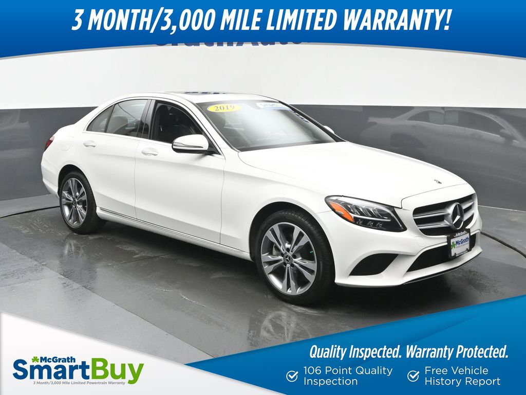 Polar White 2019 Mercedes-Benz C-Class C 300 4MATIC Sedan All-Wheel Drive 9-Speed Automatic