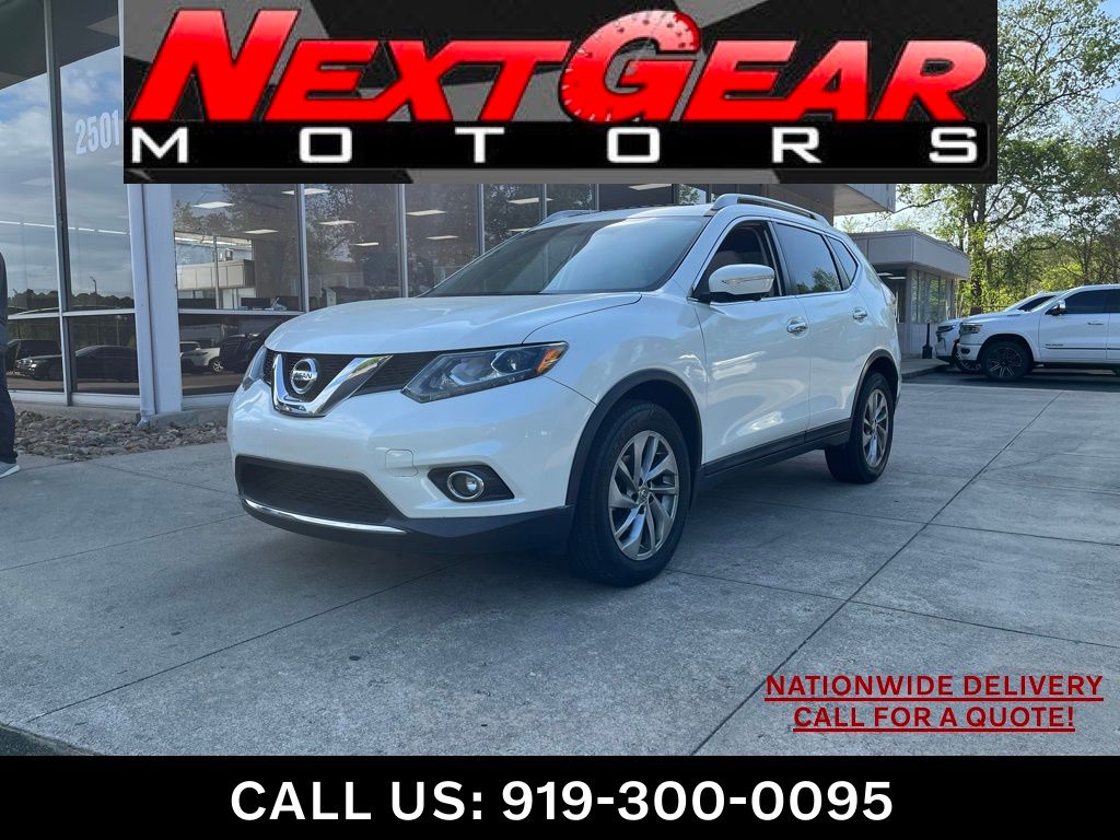 Pearl White 2015 Nissan Rogue SL AWD SUV / Crossover All-Wheel Drive Continuously Variable Transmission