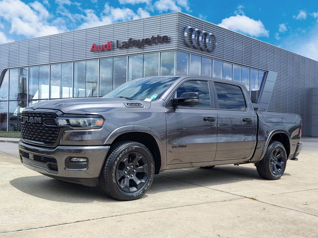 Gray (Granite Crystal Metallic Clearcoat) 2026 RAM 1500 Big Horn Crew Cab 4WD Pickup Truck Four-Wheel Drive 8-Speed Automatic