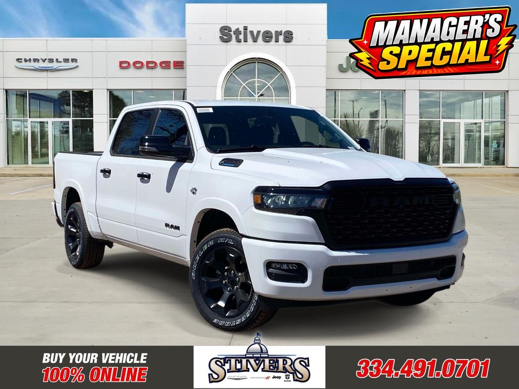 Bright White Clearcoat 2026 RAM 1500 Pickup Truck Four-Wheel Drive 8-Speed Automatic