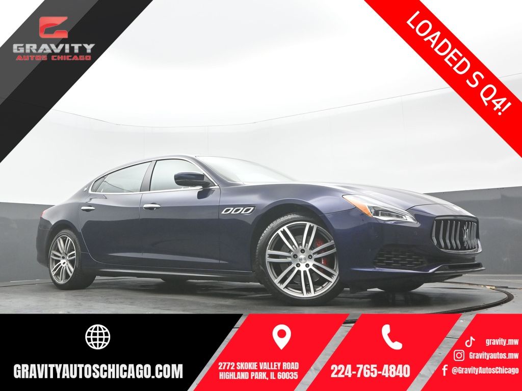 Blu Passione Metallic 2018 Maserati Quattroporte Sedan All-Wheel Drive 8-Speed Automatic