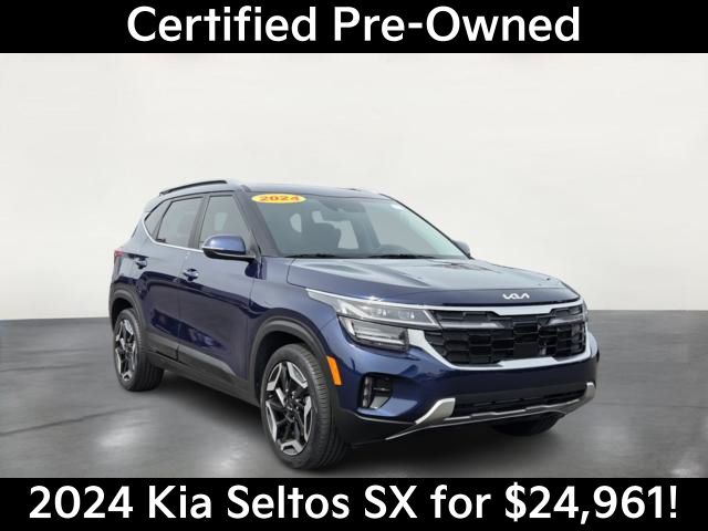 Dark Ocean Blue 2024 Kia Seltos SX AWD SUV / Crossover All-Wheel Drive 8-Speed Automatic