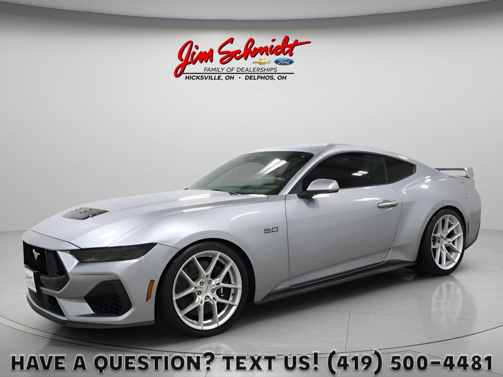 Iconic Silver Metallic 2025 Ford Mustang Coupe Rear-Wheel Drive 6-Speed Manual