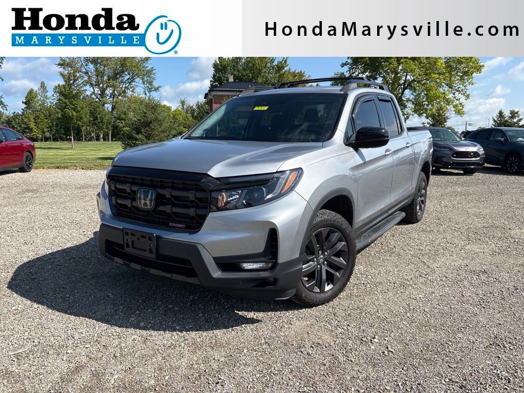 Lunar Silver Metallic 2024 Honda Ridgeline Pickup Truck All-Wheel Drive 9-Speed Automatic
