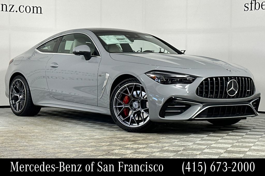 Gray (MANUFAKTUR Alpine Grey Mt) 2026 Mercedes-Benz CLE Coupe All-Wheel Drive 9-Speed Automatic