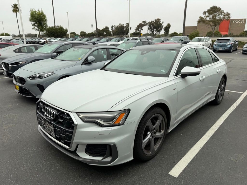 White 2024 Audi A6 quattro Premium Plus 55 TFSI Sedan All-Wheel Drive 7-Speed Automatic