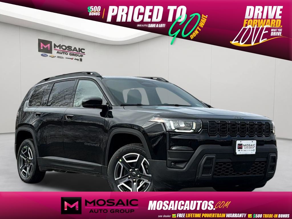 Diamond Black Crystal Pearlcoat 2026 Jeep Cherokee Limited 4WD SUV / Crossover Four-Wheel Drive Continuously Variable Transmission