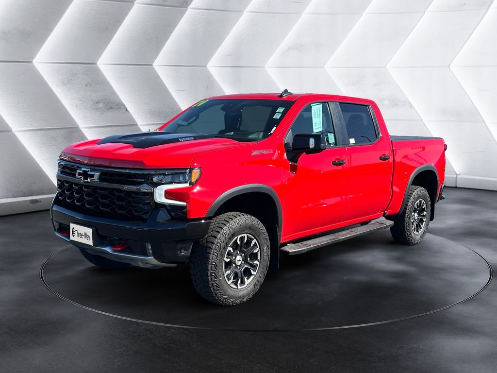 Red Hot 2024 Chevrolet Silverado 1500 ZR2 Crew Cab 4WD Pickup Truck Four-Wheel Drive Automatic