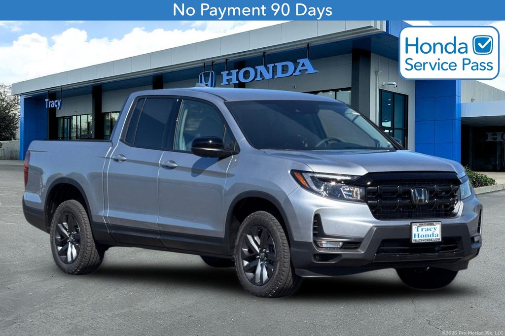 Solar Silver Metallic 2026 Honda Ridgeline Pickup Truck All-Wheel Drive 9-Speed Automatic
