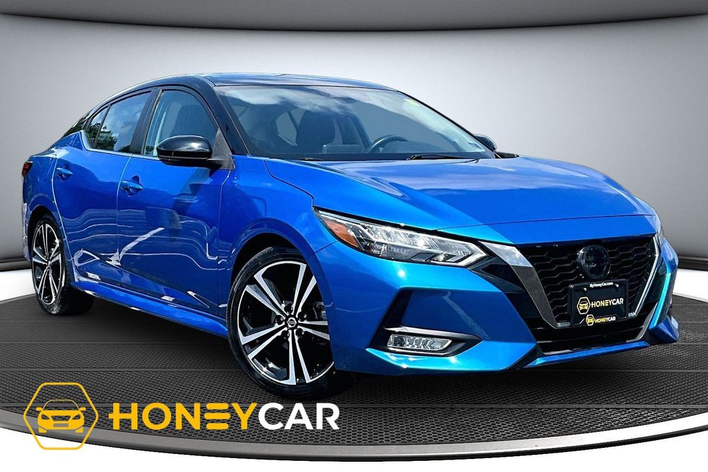 Electric Blue Metallic/Super Black 2022 Nissan Sentra Sedan Front-Wheel Drive Continuously Variable Transmission