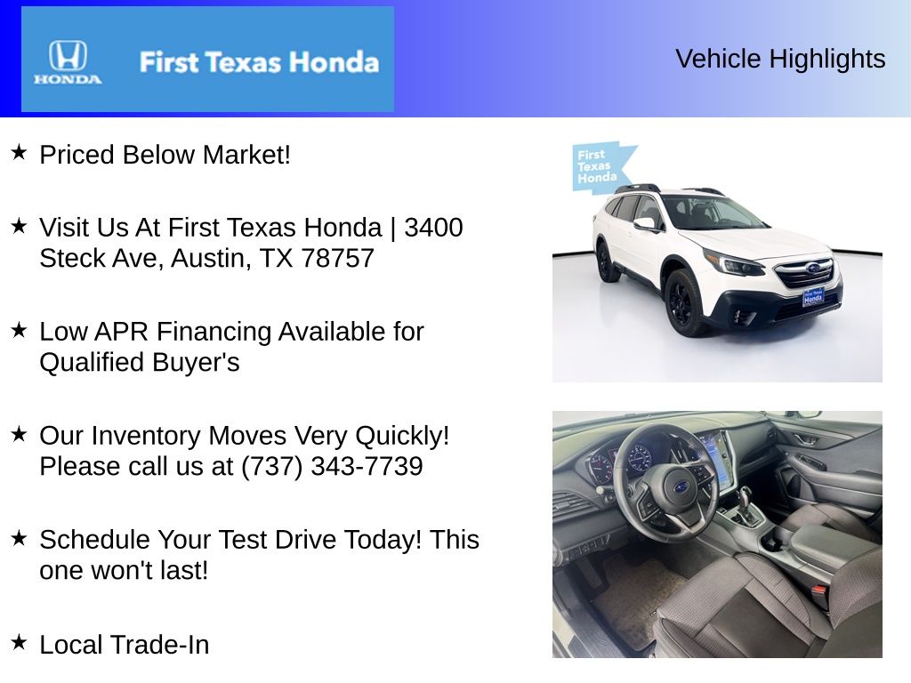 Used Car 2022 Subaru Outback  Premium For Sale Under $30,000 In Austin, Texas