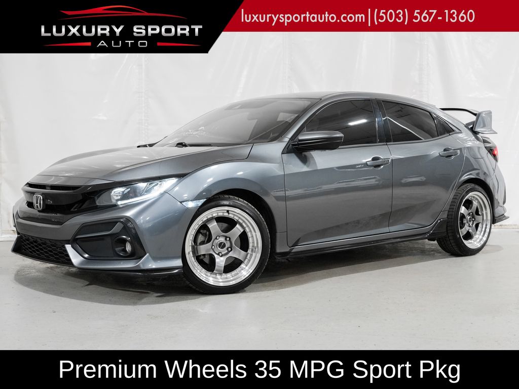 Polished Metal Metallic 2021 Honda Civic Hatchback Hatchback Front-Wheel Drive Continuously Variable Transmission