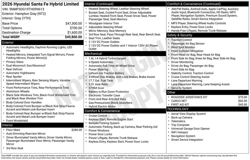 New 2026 Gray Hyundai Limited image 28