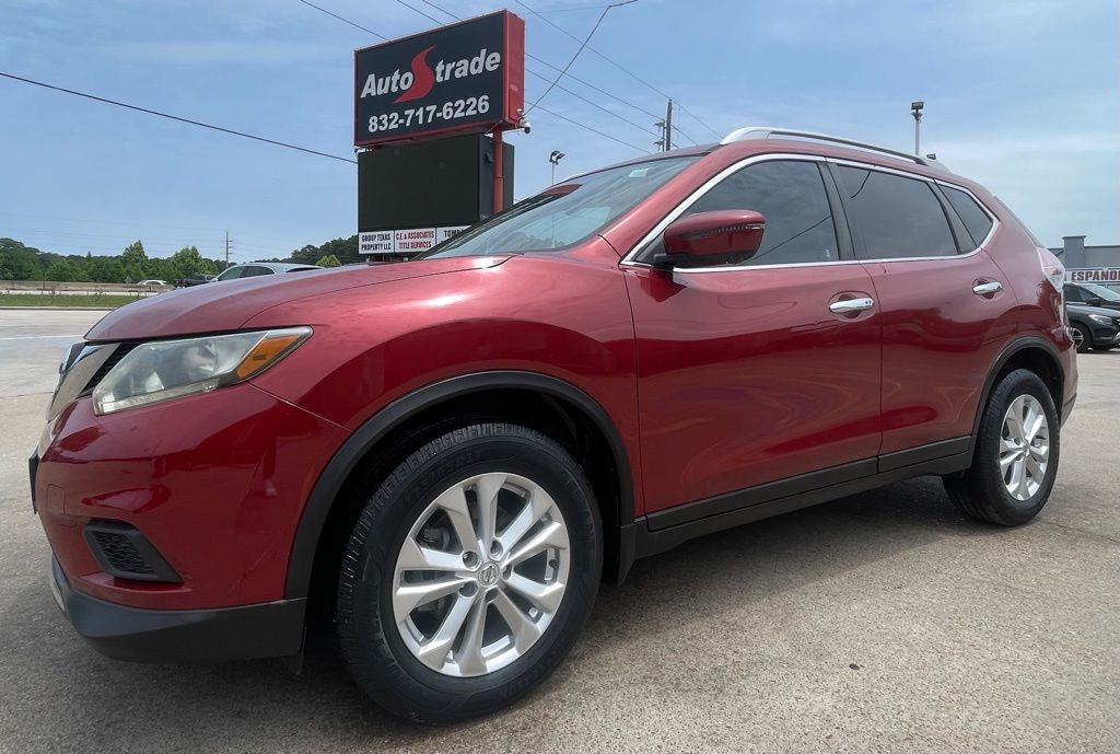 2016 Nissan Rogue SV Red at DeMontrond Gulf Freeway