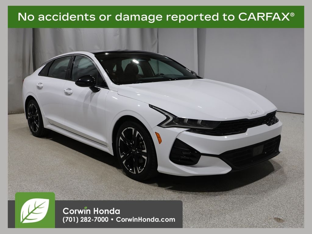 Glacial White Pearl 2022 Kia K5 GT-Line FWD Sedan Front-Wheel Drive 8-Speed Automatic