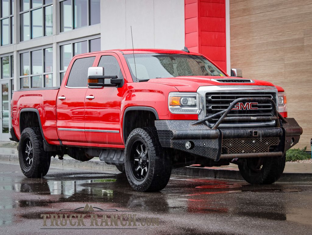 Cardinal Red 2018 GMC Sierra 2500HD Pickup Truck Four-Wheel Drive 6-Speed Automatic