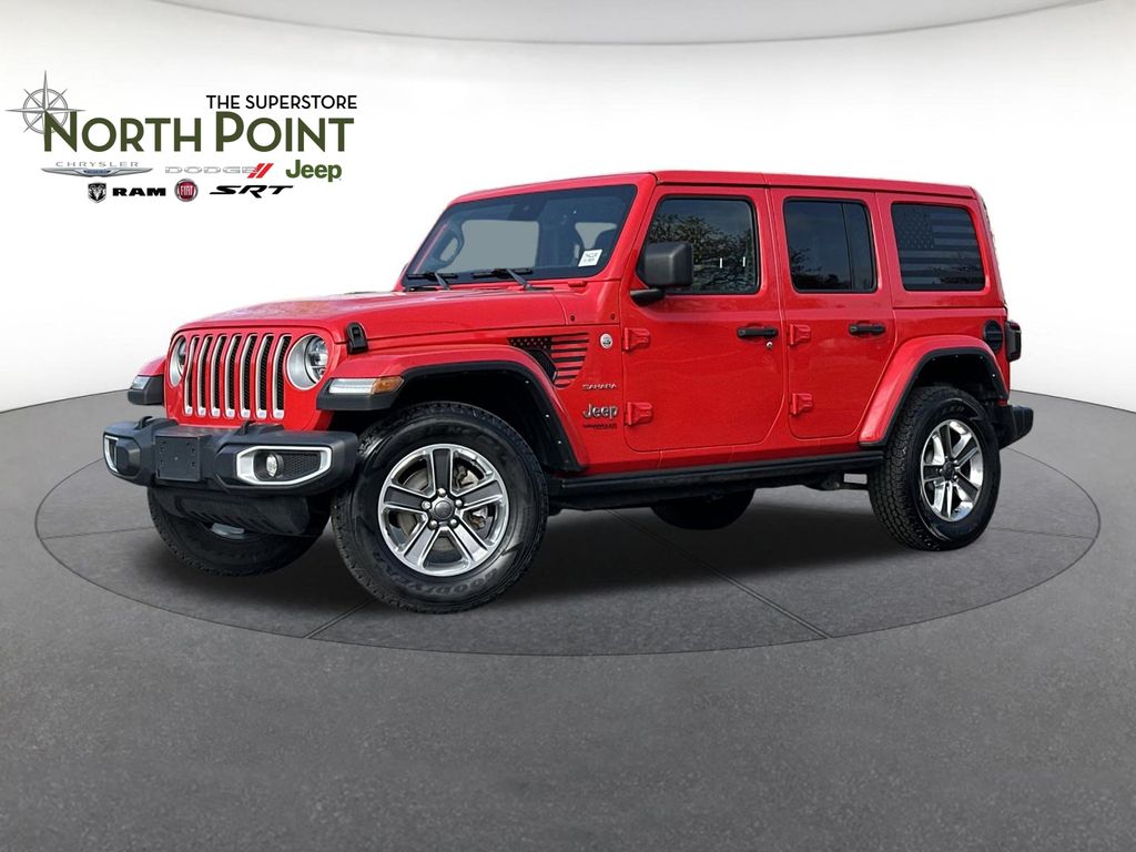 Firecracker Red Clearcoat 2022 Jeep Wrangler Unlimited Sahara 4WD SUV / Crossover Four-Wheel Drive 6-Speed Manual