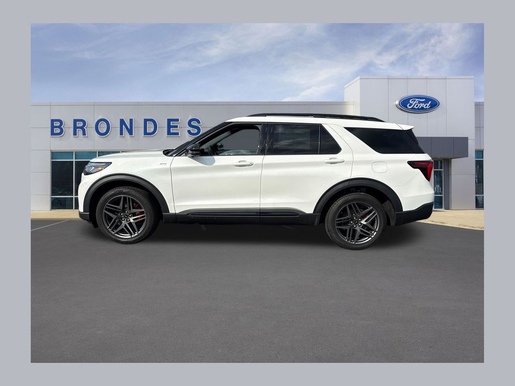 Star White Metallic Tri-Coat 2025 Ford Explorer SUV / Crossover All-Wheel Drive Automatic