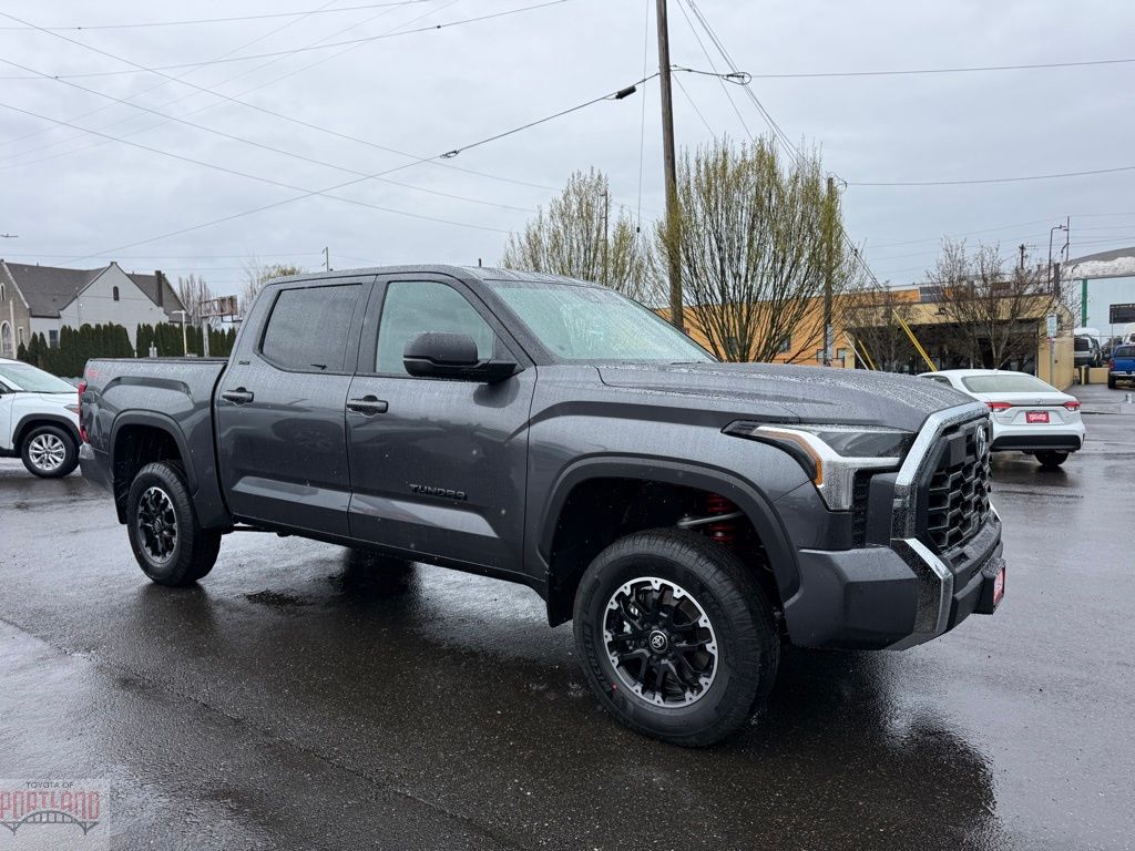 Gray 2026 Toyota Tundra SR5 CrewMax Cab 4WD Pickup Truck Four-Wheel Drive Automatic