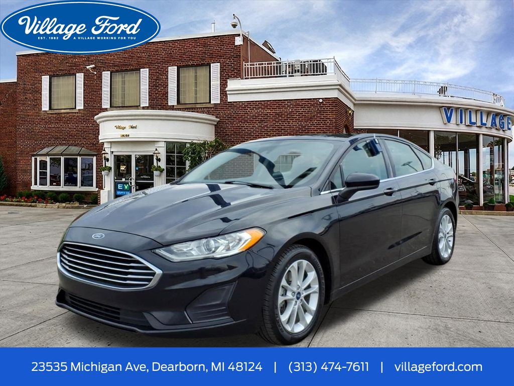 Black Metallic 2020 Ford Fusion SE FWD Sedan Front-Wheel Drive 6-Speed Automatic